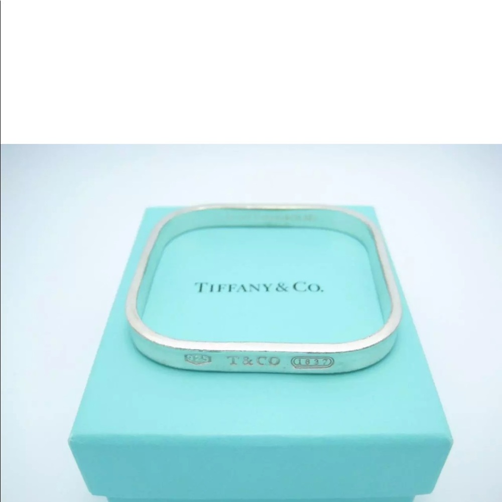 💯% Tiffany & co 1837 Square Bangle Bracelet 8”
